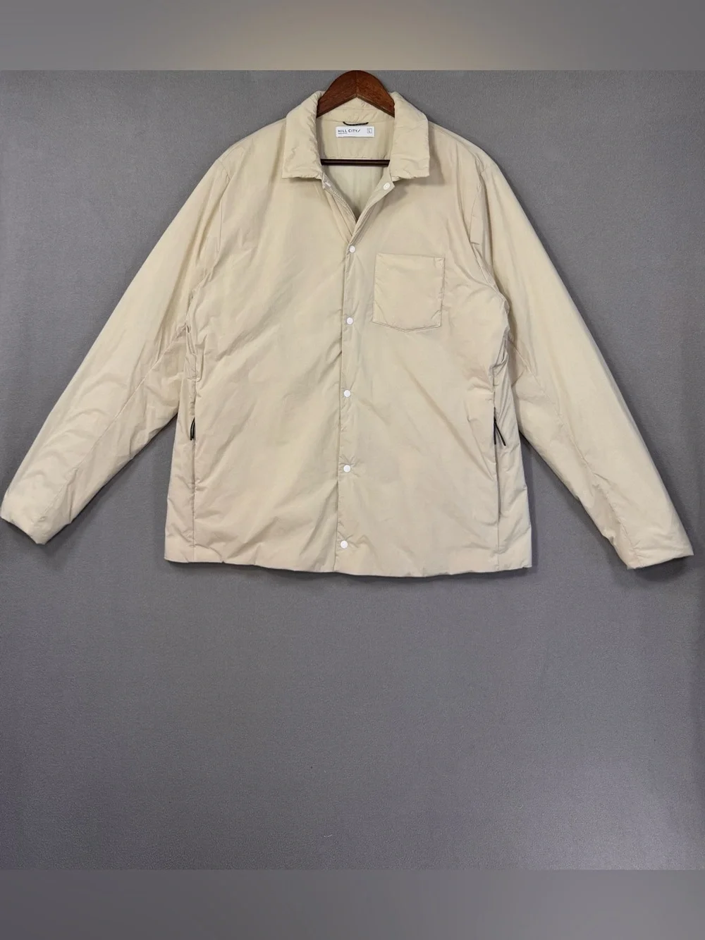 Hill City Thermal Light Shirt Jacket, Color Sand Beige Stone, Men’s Large